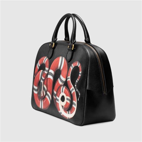 gucci white snake print|Gucci snake print duffle bag.